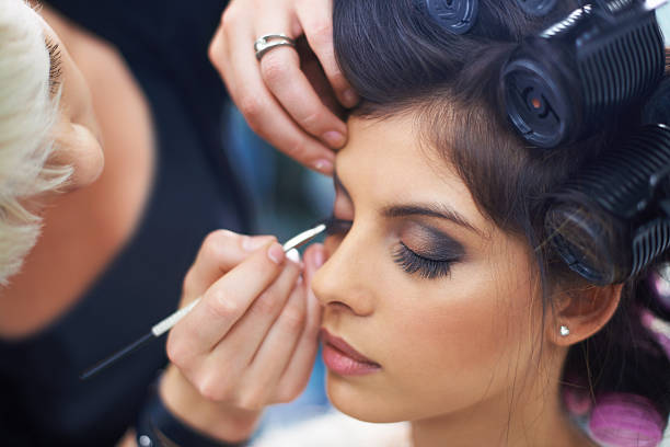 Professional makeup application for a special event